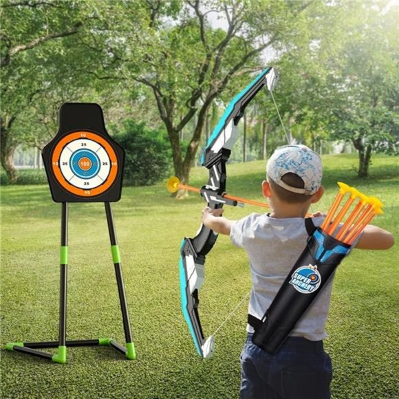 Bow & Arrow Set for Kids 4-8, Archery Set w/ LED Light 10 Suction Cup Arrows - Picture 4 of 7